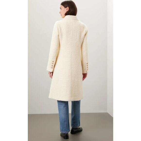 Marina Moscone Collective Off-white faux Shearling Coat - Picture 2 of 11